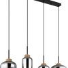 Lampen & Leuchten Globo Hängeleuchte MATT (LBH 96x23x120 cm) schwarz