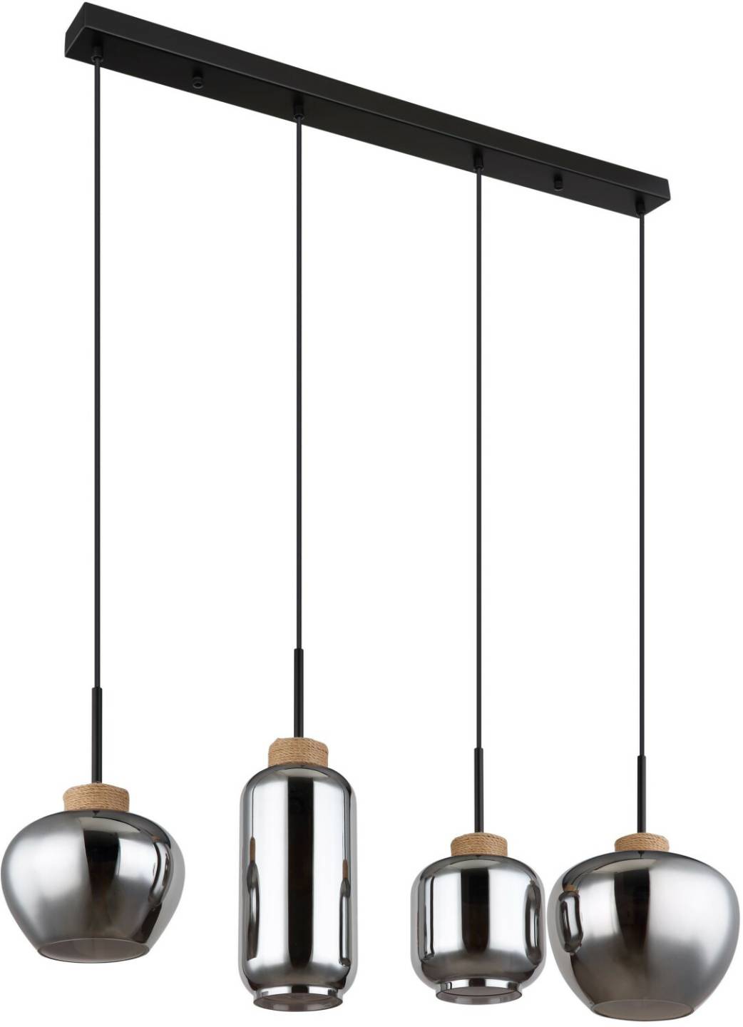 Lampen & Leuchten Globo Hängeleuchte MATT (LBH 96x23x120 cm) schwarz