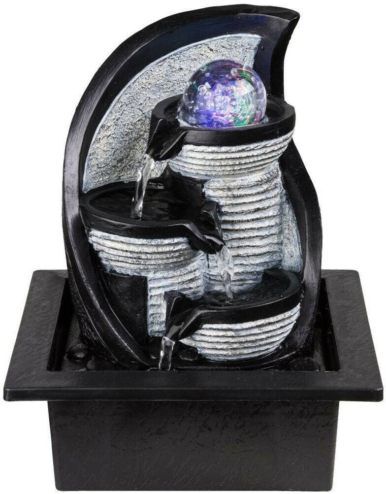 Gartendeko Globo RGB LED Tischbrunnen mit Farbwechsel Höhe 25,5 cm (133639)