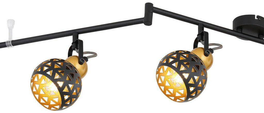 Lampen & Leuchten Globo Strahler Schwarz Gold Metall 10x20 cm (4558419306)